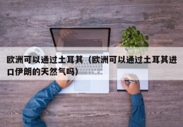 欧洲可以通过土耳其（欧洲可以通过土耳其进口伊朗的天然气吗）