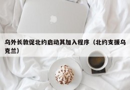 乌外长敦促北约启动其加入程序（北约支援乌克兰）