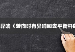 转向时有异响（转向时有异响回去平衡杆的问题吗）