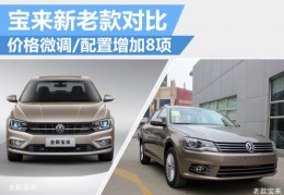 宝来新老款对比价格微调／配置增加8项